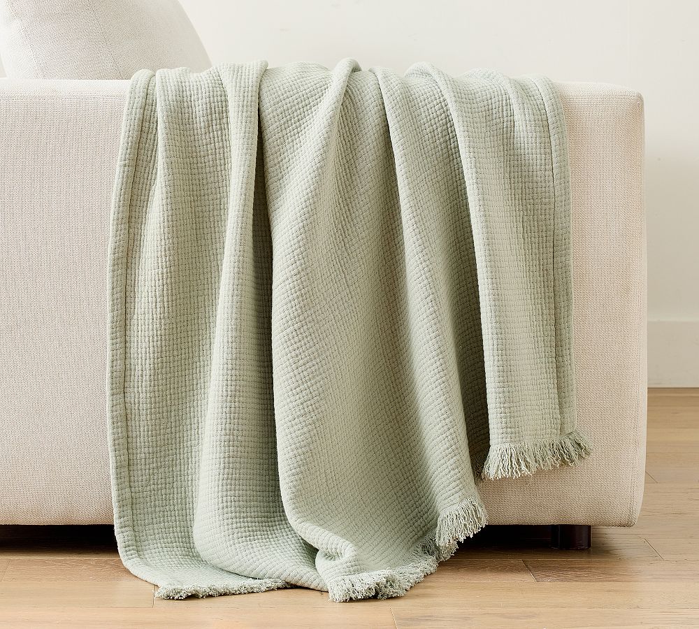 Cloud Gauze Throw - Eucalyptus, 50" x 60"