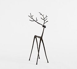 Open Box: Sculpted Reindeer, Oversized (45"H) - Antique Bronze