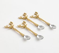 Open Box: Stag Appetizer Spoons, Set of 4 - Silver