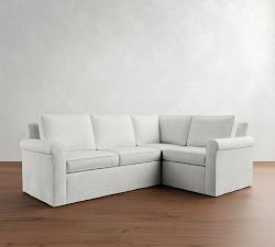 Cameron Roll Arm Slipcovered 3-Piece Sectional (102")