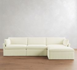 Reya Slipcovered Modular Chaise Sectional (139")