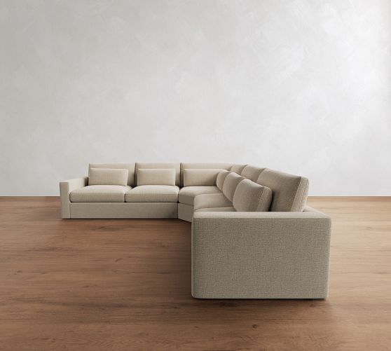 Westwood Square Arm Deep Seat 3-Piece L-Shaped Wedge Sectional (133"-143") by Pottery Barn