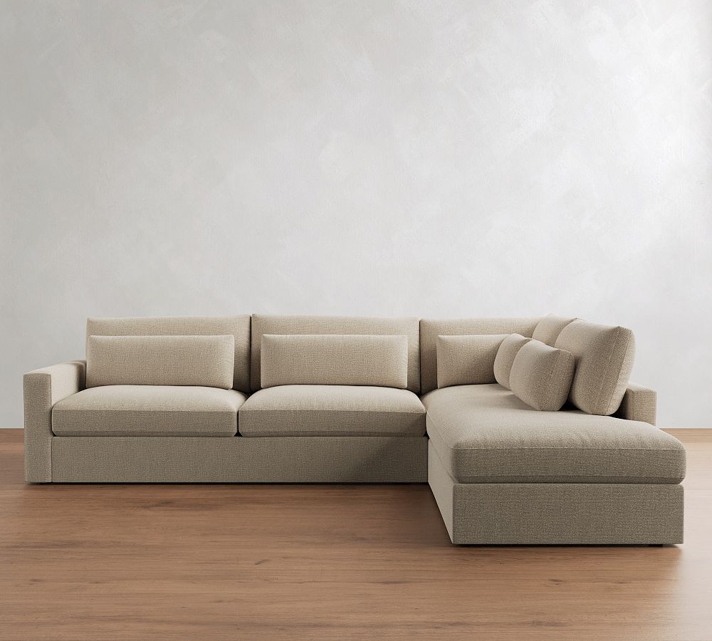 Westwood Square Arm Deep Seat Return Bumper Sectional (122"-134") by Pottery Barn