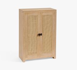 Modern Farmhouse Cane Entry Cabinet (25")