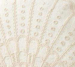 Shell Embroidered Shaped Pillow