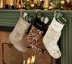 Animal Print Faux Fur Stockings