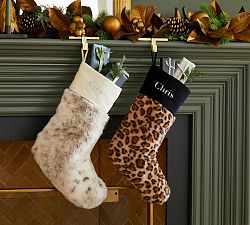 Animal Print Faux Fur Stockings