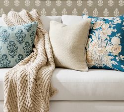 Bethany Floral Reversible Embroidered Pillow