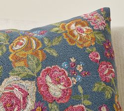 Christa Floral Embroidered Pillow
