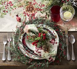 Stewart Plaid Stoneware Salad Plates - Set of 4