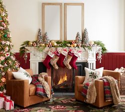 Stewart Plaid Faux Fur Back Throw