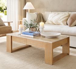 Travertine Rectangular Coffee Table (48")