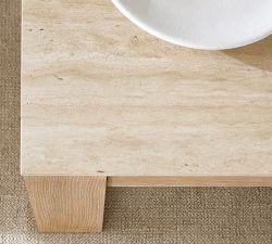 Travertine Rectangular Coffee Table (48")