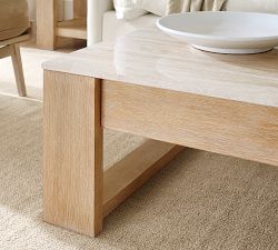 Travertine Rectangular Coffee Table (48")