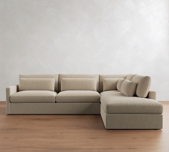 Westwood Slim Arm Deep Seat Return Bumper Sectional (119"-131") by Pottery Barn