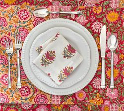 Annalise Block Print Reversible Cotton Placemats - Set of 4