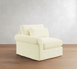 Build Your Own PB Comfort Modern Roll Arm Deep Seat Slipcovered Sectional Components