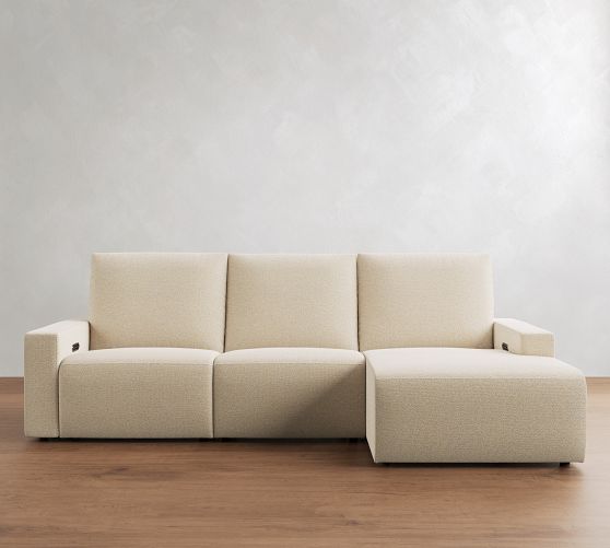 Larkspur Power Reclining Chaise Sectional (114"-127") by Pottery Barn