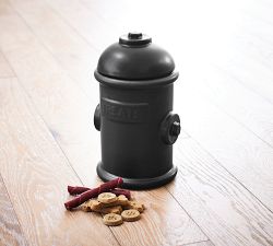 Mason Stoneware Fire Hydrant Shaped Pet Treat Canisters