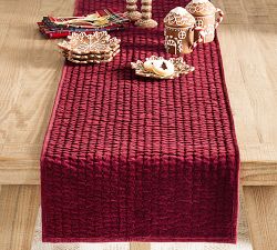 Quilted Velvet Table Runner