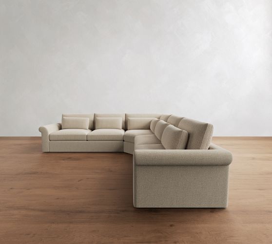 Westwood Roll Arm Deep Seat 3-Piece L-Shaped Wedge Sectional (136"-146") by Pottery Barn