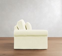 Build Your Own PB Comfort Modern Roll Arm Deep Seat Slipcovered Sectional Components
