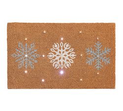 Metallic Snowflake Light Up Doormat