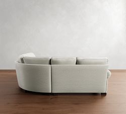 Buchanan Roll Arm 3-Piece L-Shaped Curved Wedge Sectional (98")