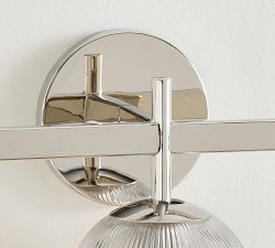 Cooper Ribbed Glass Triple Sconce (17")