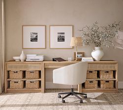 Reese Rattan Table Lamp (18")