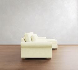 PB Comfort Modern Roll Arm Deep Seat Chaise Sectional (105"&ndash;131")