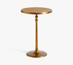 Round Metal Accent Table (18")