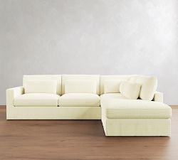 Westwood Square Arm Deep Seat Slipcovered Return Bumper Sectional (122"-134")