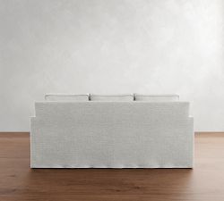 Cameron Square Arm Slipcovered Reversible Chaise Sectional (86")