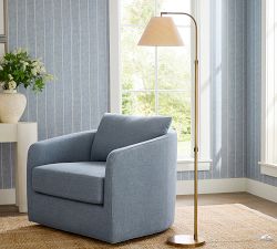 Estelle Rattan Task Floor Lamp (60")