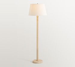 Larkin Stacked Wood Floor Lamp (65")