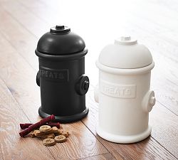 Mason Stoneware Fire Hydrant Shaped Pet Treat Canisters