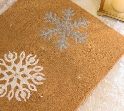 Metallic Snowflake Light Up Doormat