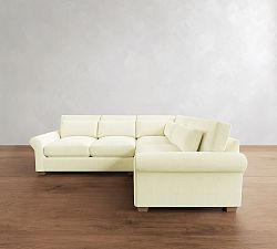 PB Comfort Modern Roll Arm Deep Seat 3-Piece Sectional (112")
