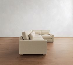 PB Comfort Modern Square Arm Deep Seat 3-Piece Sectional (110")