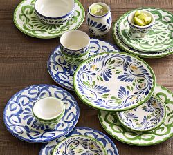 Puebla Multi Porcelain Appetizer Plates - Set of 4