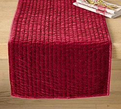Quilted Velvet Table Runner