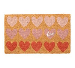 Watercolor Hearts Doormat