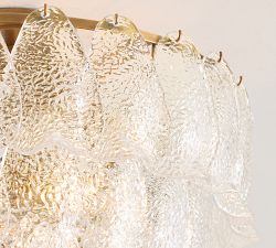 Alexandria Glass Round Tiered Flush Mount (18")