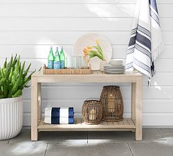 Indio Eucalyptus Rectangular Outdoor Console Table (51")