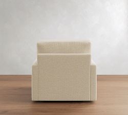 PB Comfort Modern Square Arm Deep Seat Swivel Chair