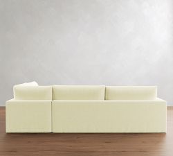 Westwood Square Arm Slipcovered Return Bumper Sectional (117"-129")