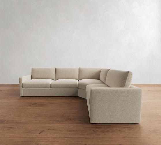 Westwood Slim Arm 3-Piece Wedge Sectional (125") by Pottery Barn