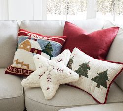 Pieced Tree Lumbar Pillow Cover