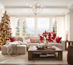 Powell Leather &amp; Linen Table Lamp (28")